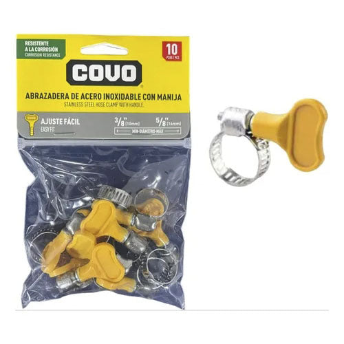 Abrazaderas De Acero Inoxidable Con Manija 3/8 X 5/16 Covo