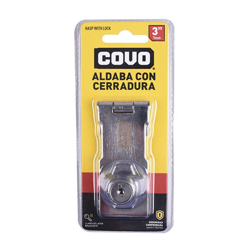Aldaba Con Pasador Cerradura De 3 Pulgadas Cromad Marca Covo