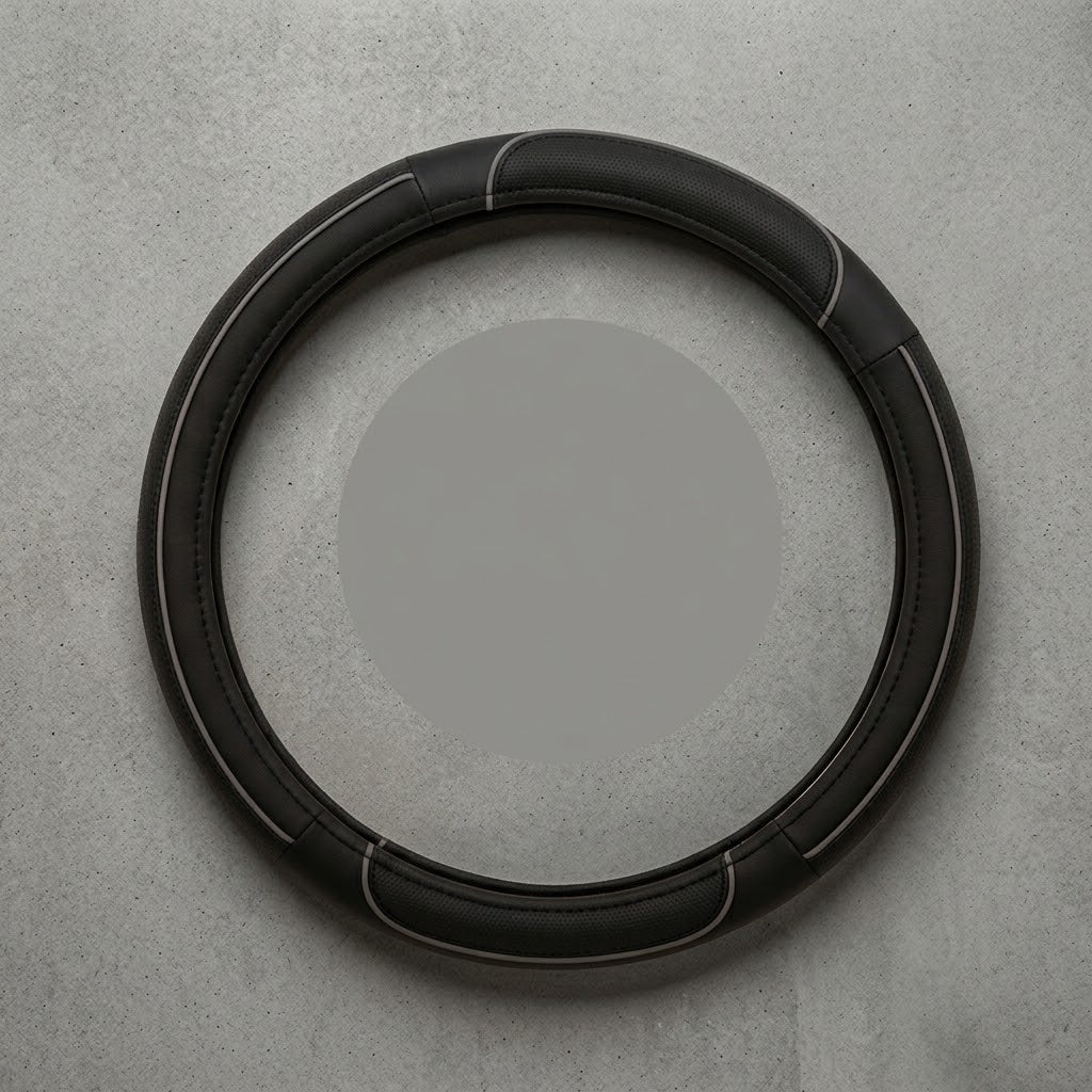 Forro De Volante Premium Negro con Gris