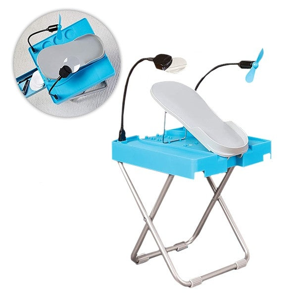 Mesa Para Pedicure Ajustable, Y Antideslizante Con Luz Led