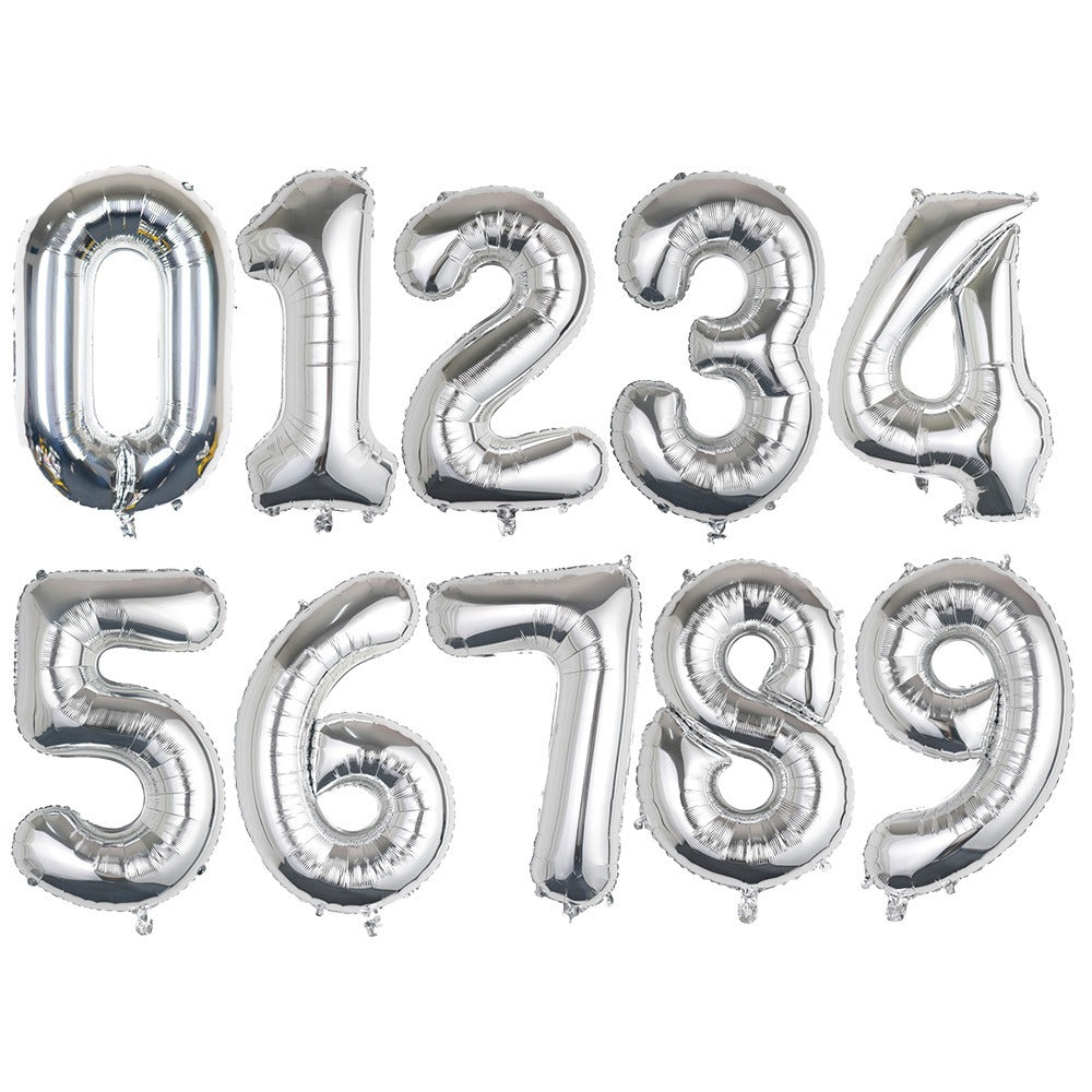 NUMERO PLATEADO 16 PULGADAS