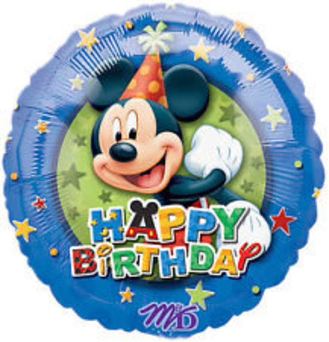 GLOBO METALIZADO FELIZ CUMPLEAÑOS MICKEY MOUSE 18INCH