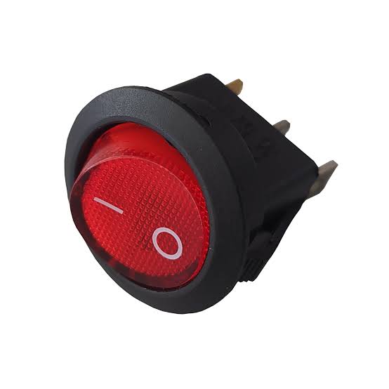 Switch Redondo Con Led Rojo 10a/12v