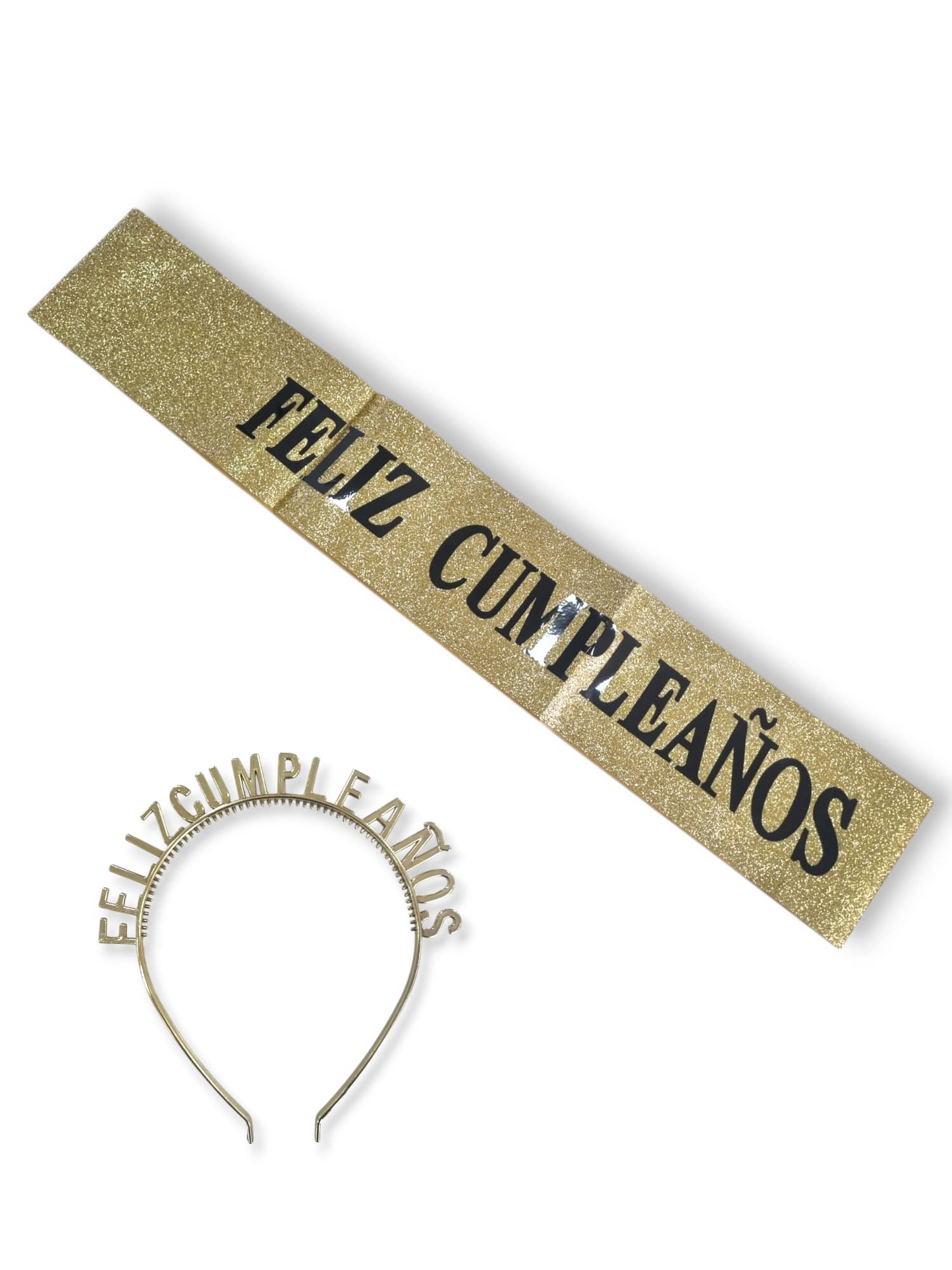 SET BANDA Y CINTILLO DE FELIZ CUMPLEAÑOS