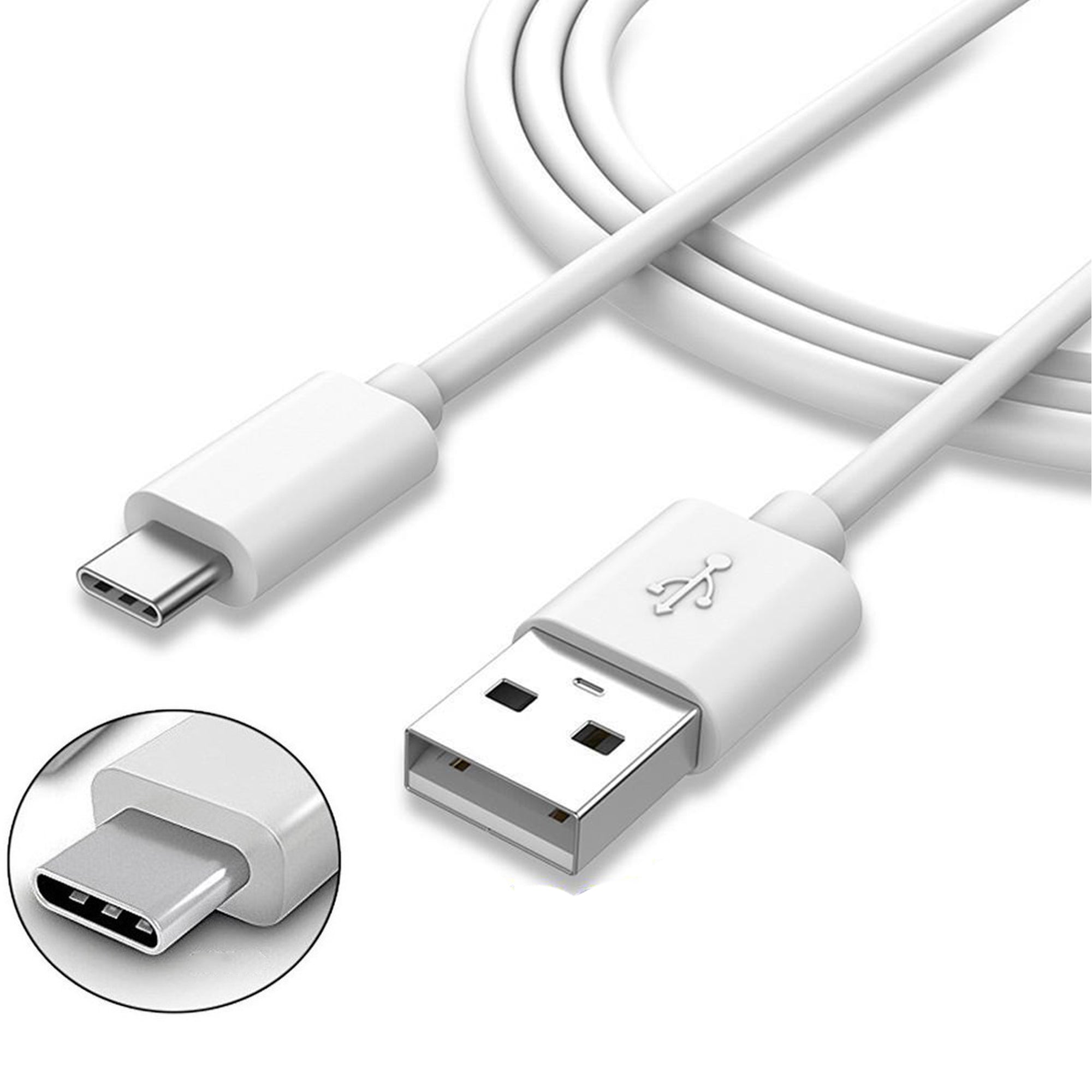 CABLE USB TIPO C CARGA RÁPIDA BLANCO 1MT - EF Componentes