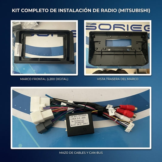 Careta Adaptador Mitsubishi l200 9inch 2025