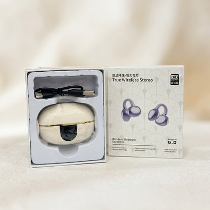 Audífono Earpods Bluetooth Ergonómico Tipo Zarcillos - Dorado
