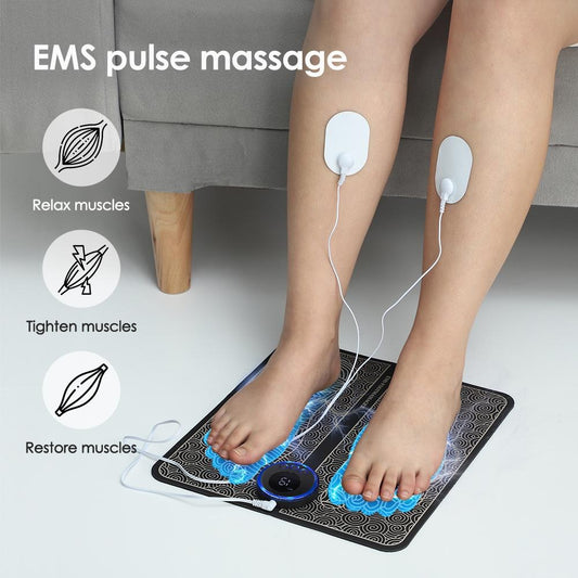 Masajeador Eléctrico Ems Para Piernas Y Pies Con Electrodos