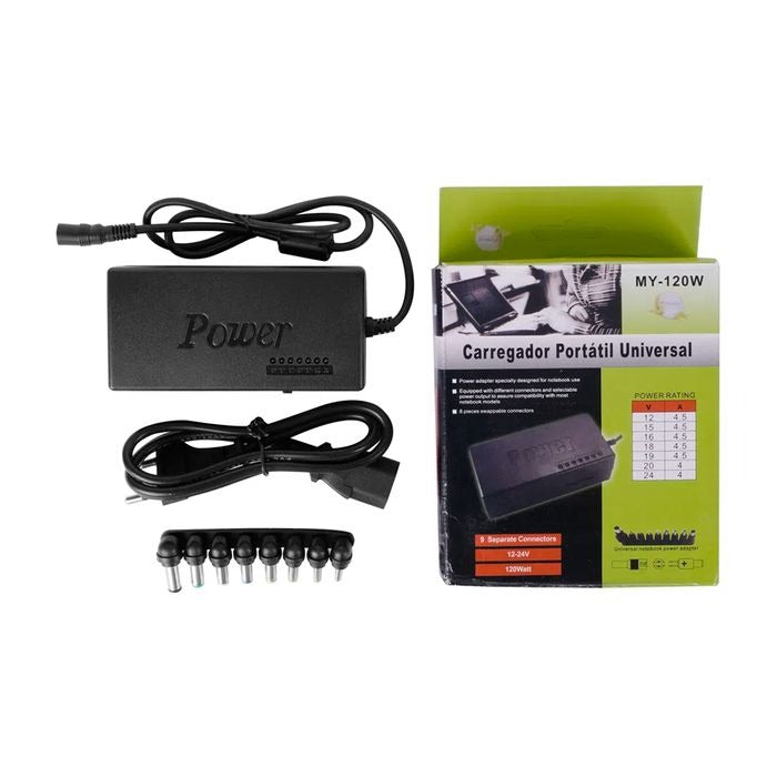 Cargador Adaptador Universal Para Laptop 12-24V 120 Watt