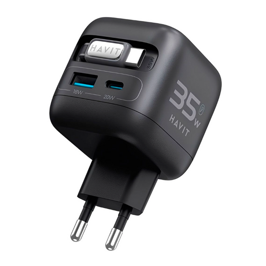 Mini Estacion De Carga Con Cable Retráctil 4 En 1 De 35 Watts
