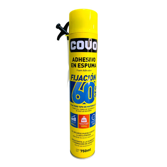 Adhesivo En Espuma De 750 Ml Covo Fijación En 60 Segundos