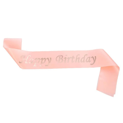 Bandas Happy Birthday Escarchas Metalizadas Fiestas/arreglos