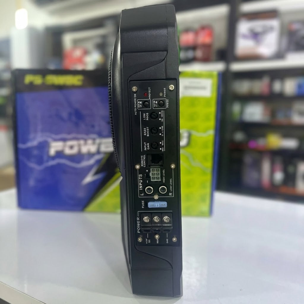 Subwoffer Bajo Amplificado Plano 960W 8inch Power Su