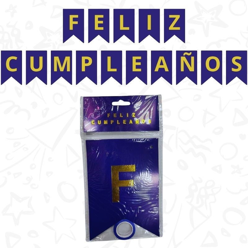Banderines Feliz Cumpleaños Efecto Puntos Fiestas / Arreglos