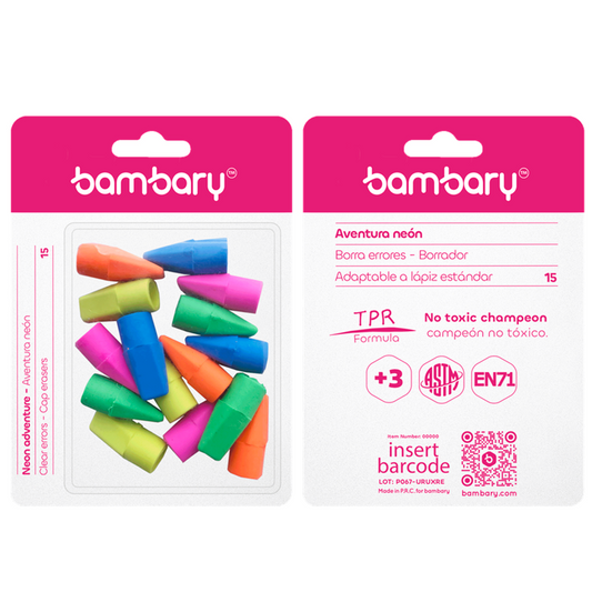 Borradores Para Lápices De 15 Unidades Multicolor