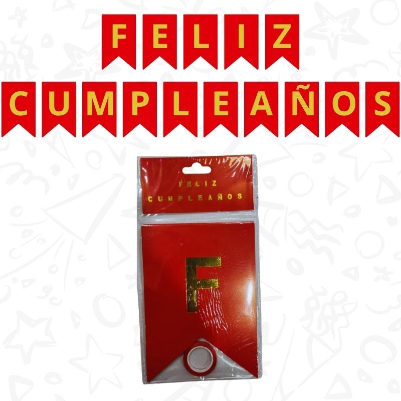 Banderines Feliz Cumpleaños Efecto Puntos Fiestas / Arreglos