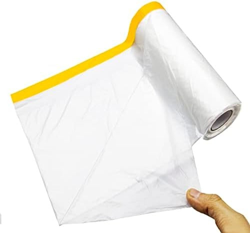 PAPEL DE PROTECCION PLASTICO CON CINTA ADHESIVA