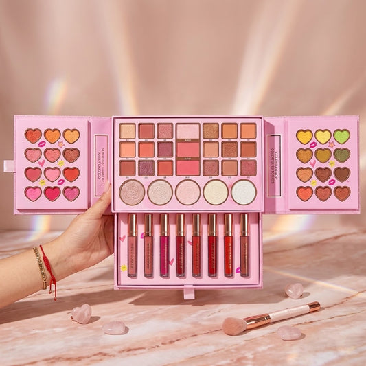 Paleta Sombras Y Labial Belzgmee Colorful 50