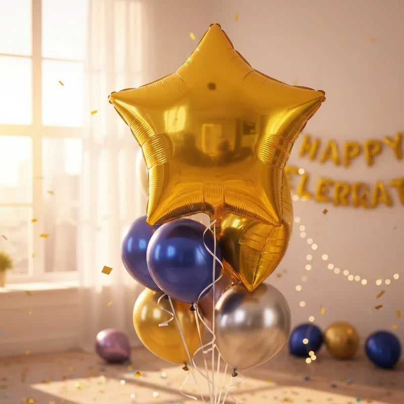 Globo Metalizado Estrella Liso De 18 Pulgadas Fiestas/arreglos