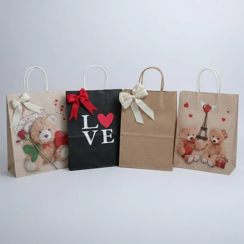 BOLSAS DE REGALOS DE PAPEL ( LETS PARTY - FELIZ DIA )