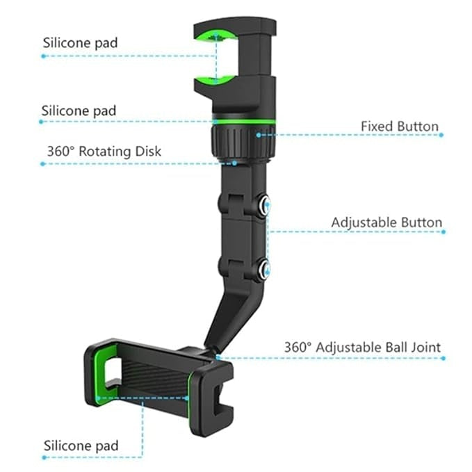 Base Celular Ajustable De Retrovisor Carro Soporte Movible