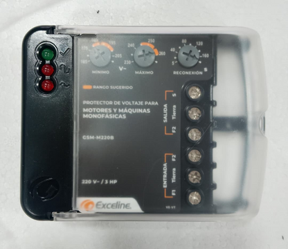 Protector De Voltaje 220v Motores/bombas/puertas Monofasico