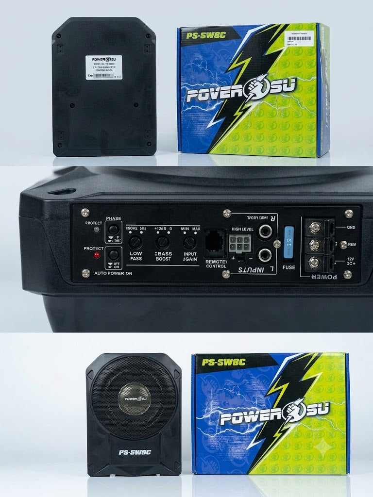Subwoffer Bajo Amplificado Plano 960W 8inch Power Su