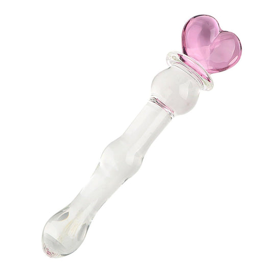 Consolador Dildo De Cristal Plug Anal Corazon Juego Sexual