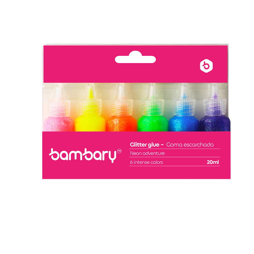 Kit De Goma Escarchada De 6 Unidades X 20 Ml C/u Bambary