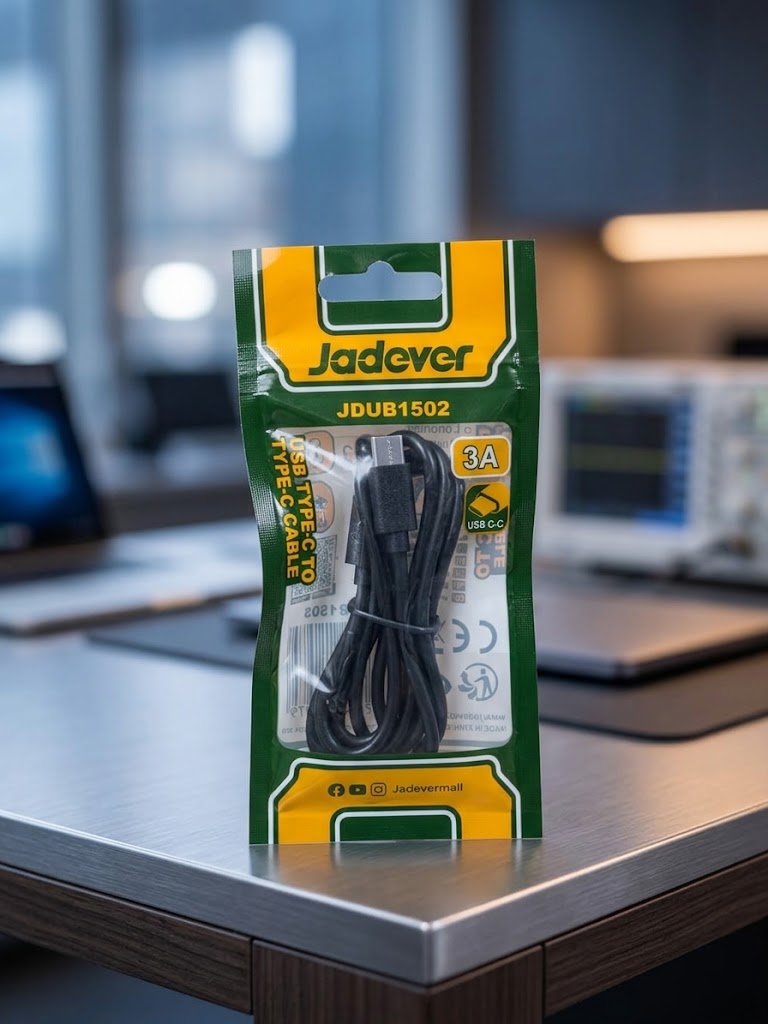 Cable De Carga Usb Tipo C A Tipo C De 1 Metro Modelo JDUB1502 JADEVER
