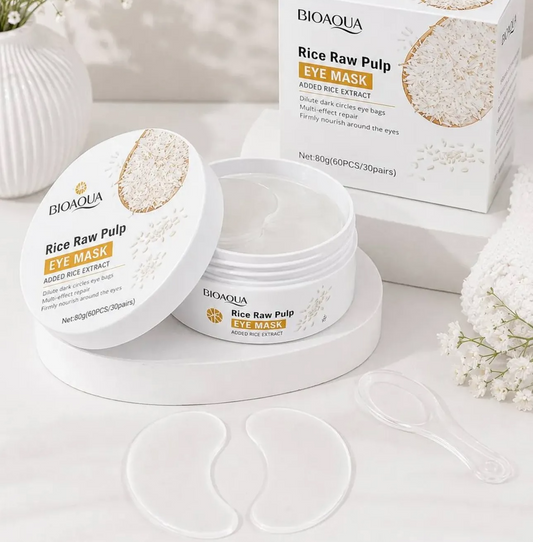 Parches Ojeras Arroz Bioaqua Hidratante 60uds