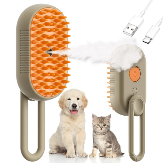 Cepillo Para Mascotas Eléctrico Recargable Con Pulverizador