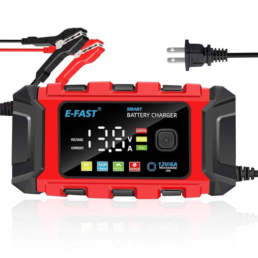 CARGADOR INTELIGENTE DE BATERIA PARA CARRO 12V