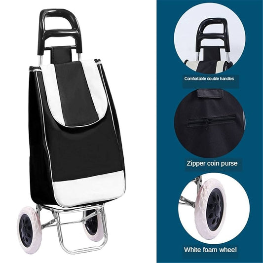 Carrito De Mercado Plegable Con Ruedas, bolso Lona Para Compras