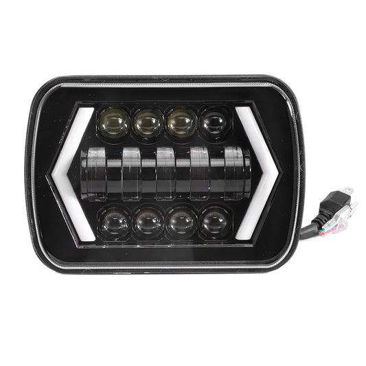 Faro De Luz Led 7x6 Rectangular 12-24v Para Vehículos