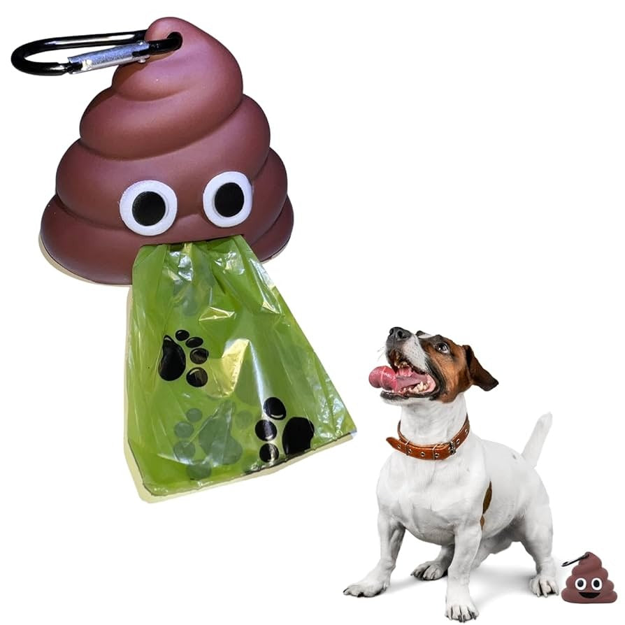 Dispensador De Bolsas De Excremento De Emoji Tipo Llavero