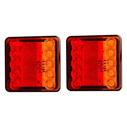 Stop Luz Led Faro Trasero Cuadrado Para Vehículos Señal