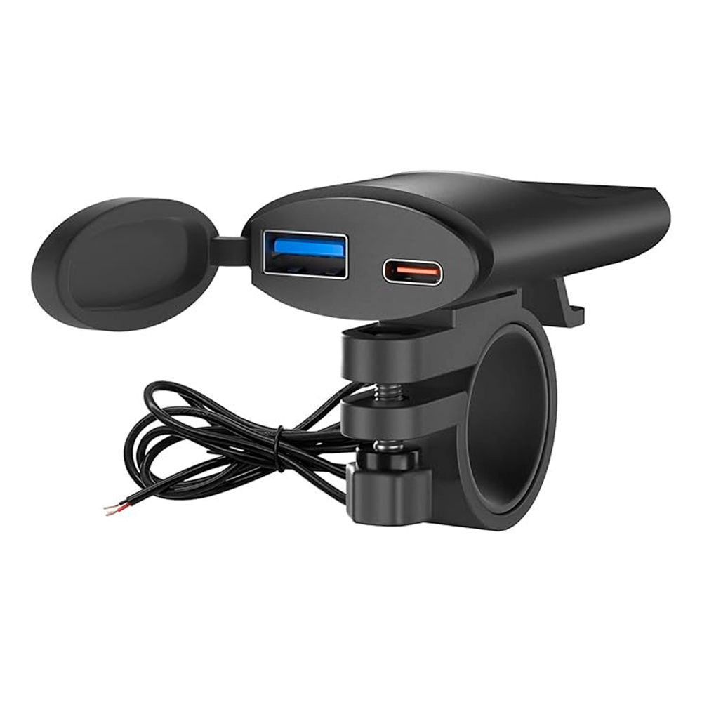 Cargador Usb Para Moto Tipo C Plano De 12 Voltios Con Agarre