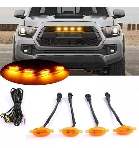 LUCES LED REJILLAS AMARILLAS FIJAS O STROBE PARA CARROS