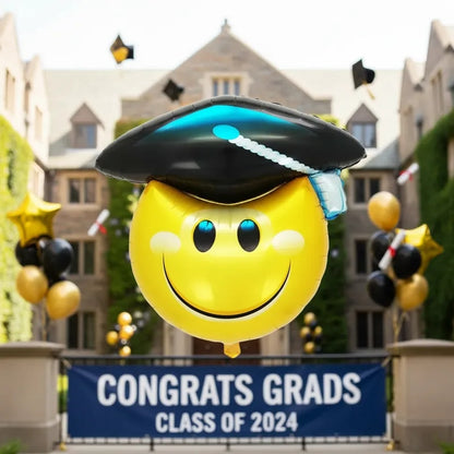 Globo Metalizado 14 Pulgadas De Graduación Cuerpo Completo