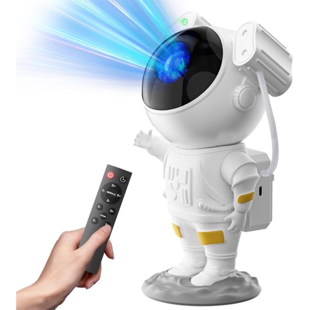 PROYECTOR ASTRONAUTA LUCES LED GALAXIA DECORATIVO