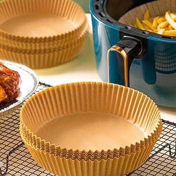 Papel Anti Adherente De 50 Piezas Para Air Fryer 6.3x1.77inch