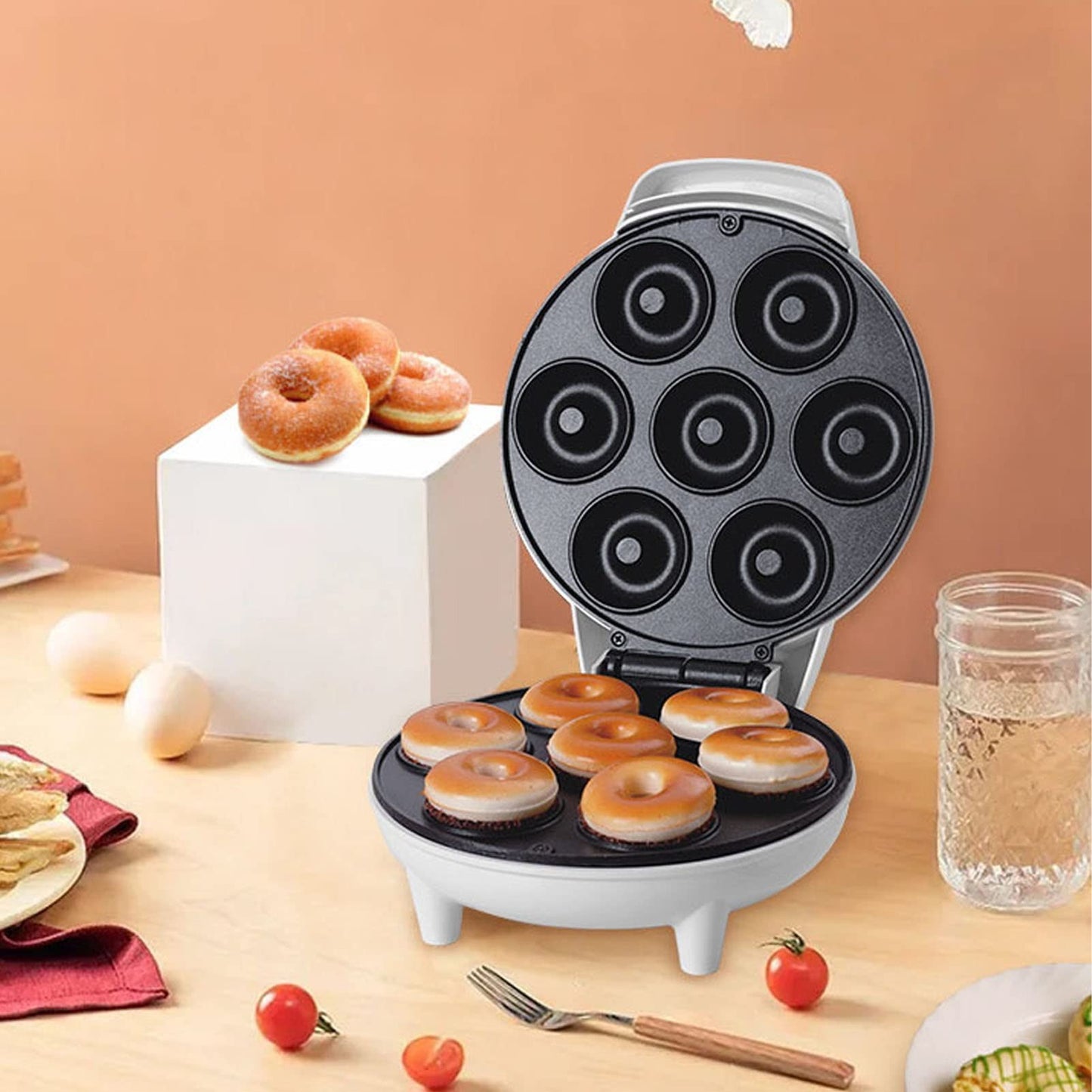 MAQUINA PARA HACER MINI DONAS DE 7 PORCIONES DONUT MAKER