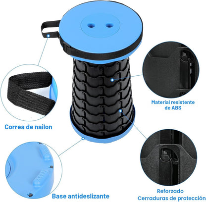 Banco Plegable Tipo Cambur, Taburete De Camping Para Adultos