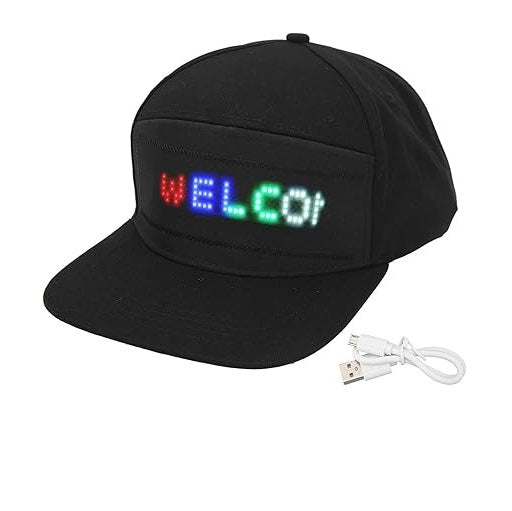 GORRA ANIMADA CON PANTALLA LED CONEXIÓN BLUETOOTH