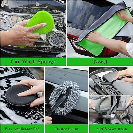 KIT PARA LIMPIEZA DE CARROS INCLUYE 35 PIEZAS