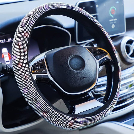 FORRO PARA VOLANTES DE CARROS CON BRILLANTES ELEGANTES