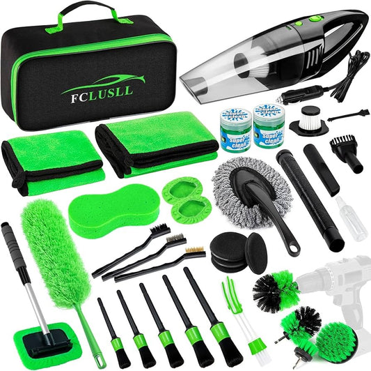 KIT PARA LIMPIEZA DE CARROS INCLUYE 35 PIEZAS