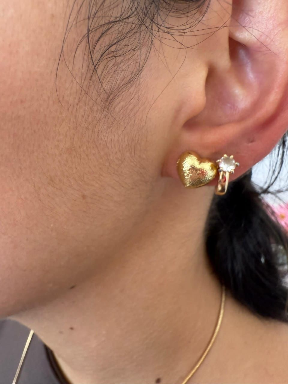 ZARCILLOS DE FORMA / ARGOLLAS / CORAZON PEQUEÑO