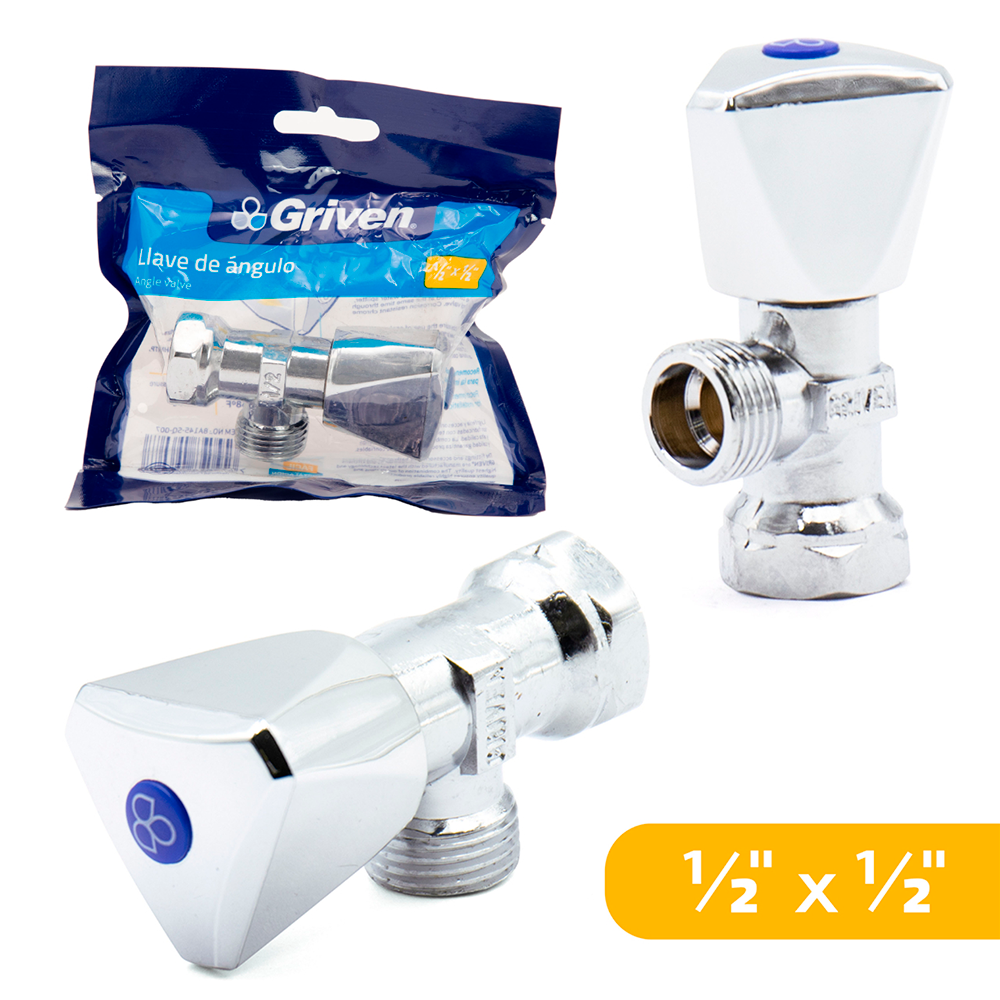 Llave De Arresto 1/2x1/2 Griven Llave De Angulo Alta Calidad